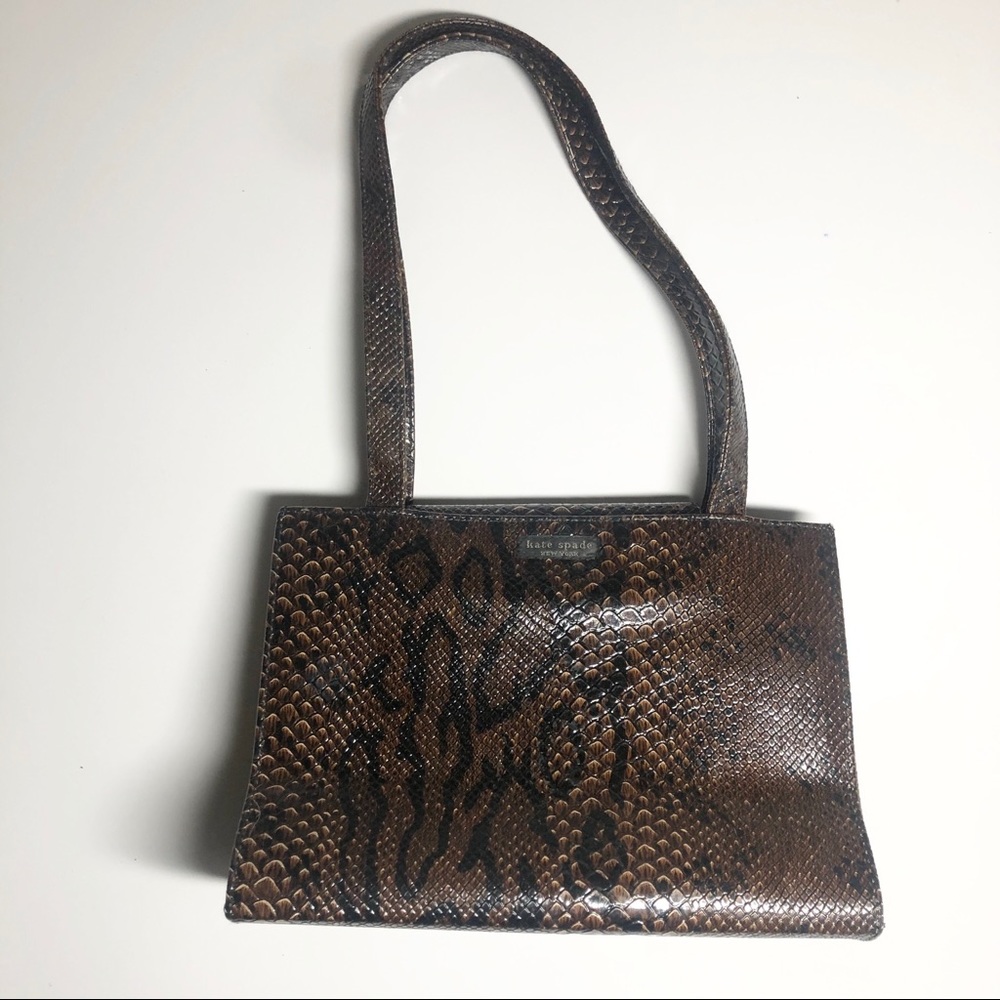 Kate Spade Brown/Black “Snakeskin” Purse - Unique